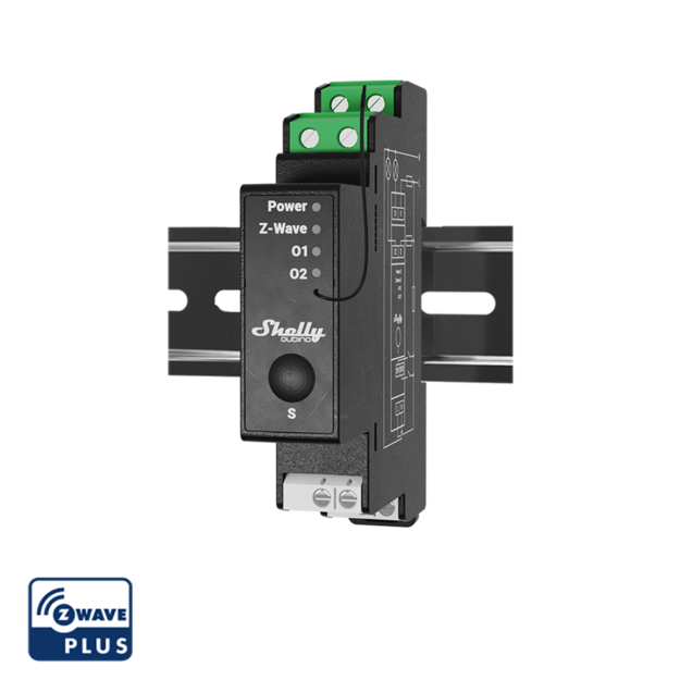 SHELLY Wave PRO 2PM Spínací modul na DIN lištu SHELLY Wave PRO 2PM Spínací modul na DIN lištu